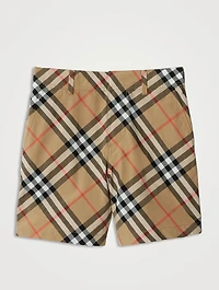 Check Cotton Shorts