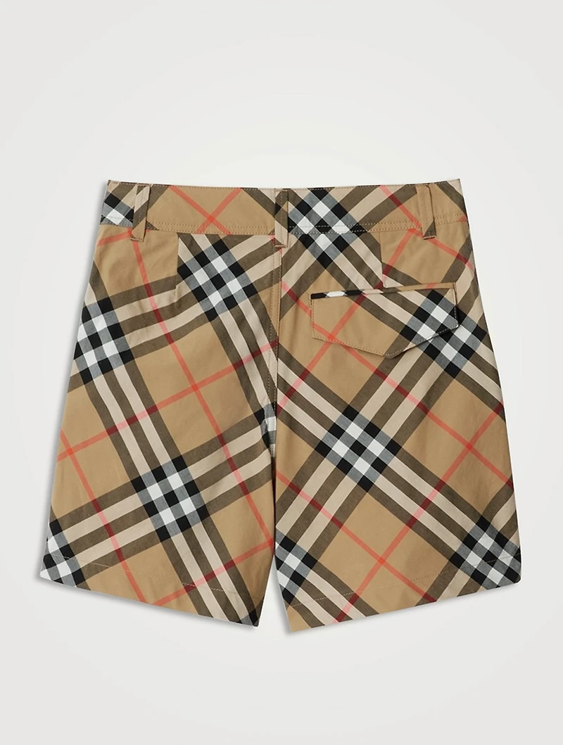 Check Cotton Shorts