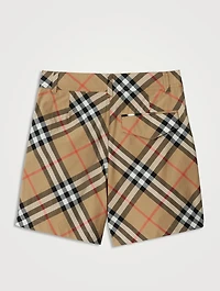Check Cotton Shorts