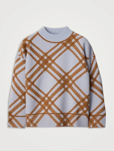 Check Wool Cashmere Sweater