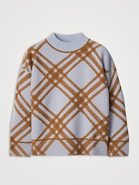 Check Wool Cashmere Sweater