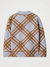 Check Wool Cashmere Sweater