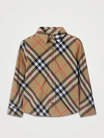 Check Poplin Long-Sleeve Shirt