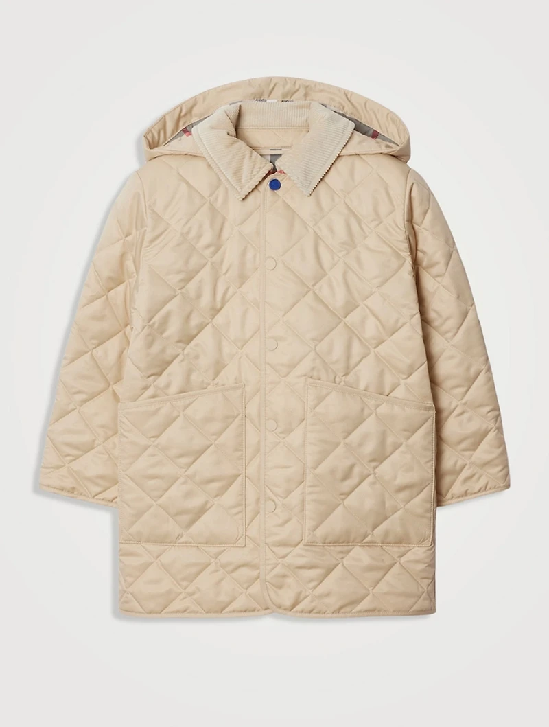 Quilted Coat With Hood