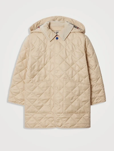 Quilted Coat With Hood