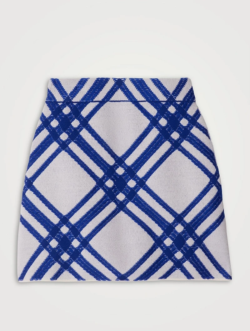 Check Wool Skirt