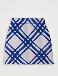 Check Wool Skirt