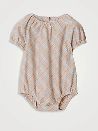 Check Cotton Bodysuit