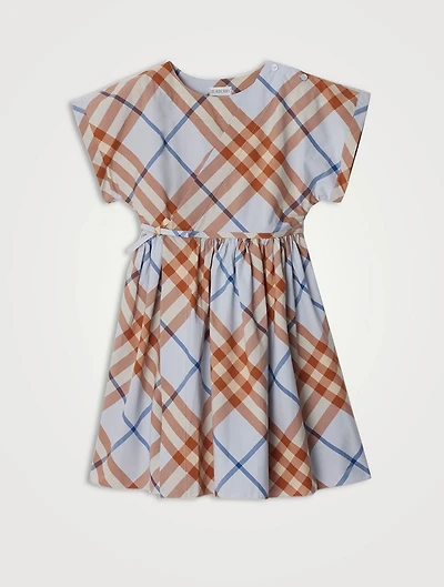 Check Wrap Dress