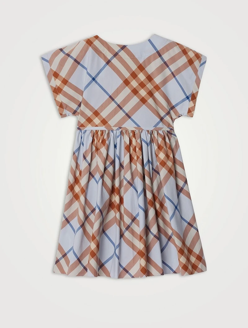 Check Wrap Dress