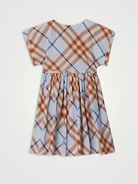 Check Wrap Dress