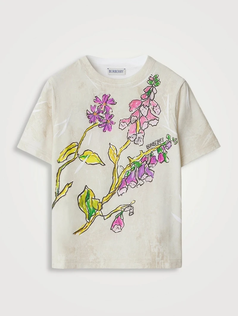 Cotton T-Shirt Floral Print
