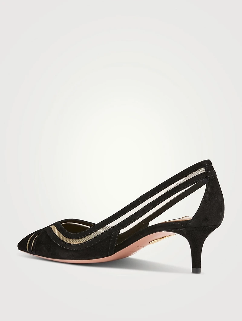 Vila Suede And Mesh Pumps
