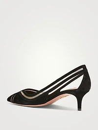Vila Suede And Mesh Pumps