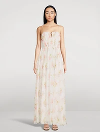 Santee Chiffon Maxi Dress Floral Print