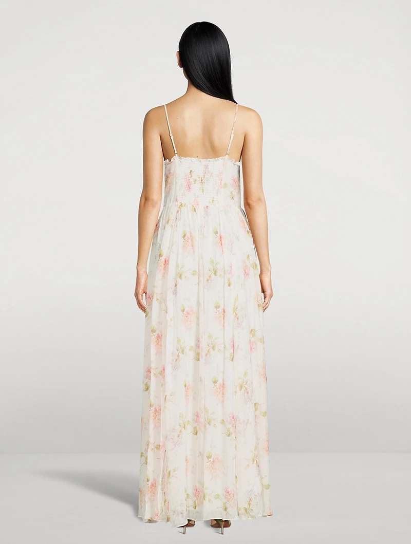 Santee Chiffon Maxi Dress Floral Print