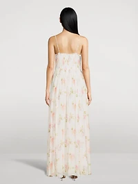 Santee Chiffon Maxi Dress Floral Print