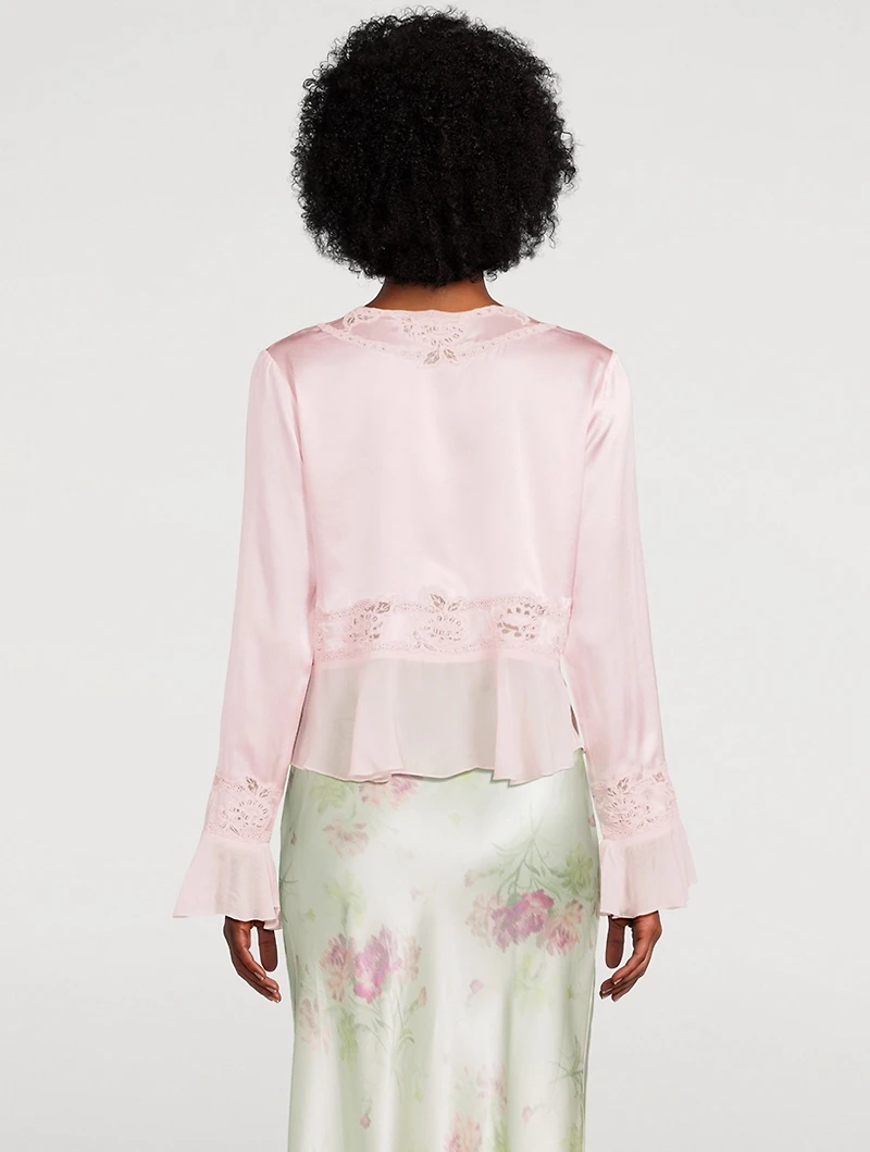 Vivetta Silk Tie-Front Blouse