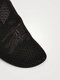 Mesh Ankle-Tie Pumps