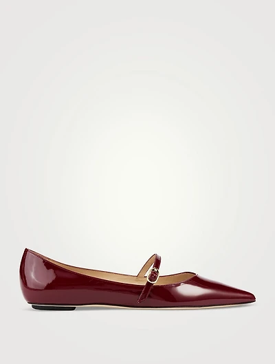 Emilia Patent Leather Mary Jane Ballet Flats