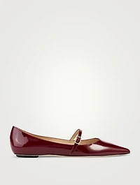Emilia Patent Leather Mary Jane Ballet Flats