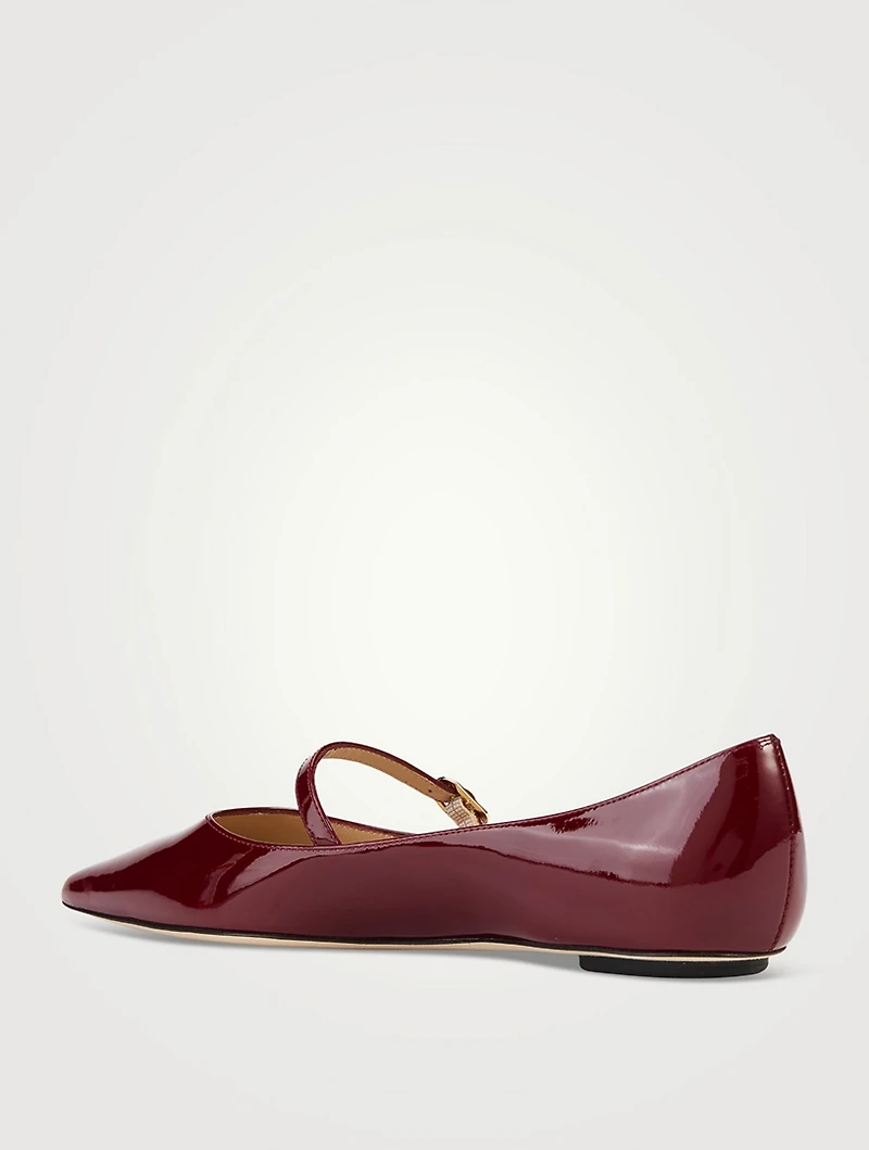 Emilia Patent Leather Mary Jane Ballet Flats