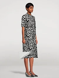 Crêpe Shirt Dress Floral Print