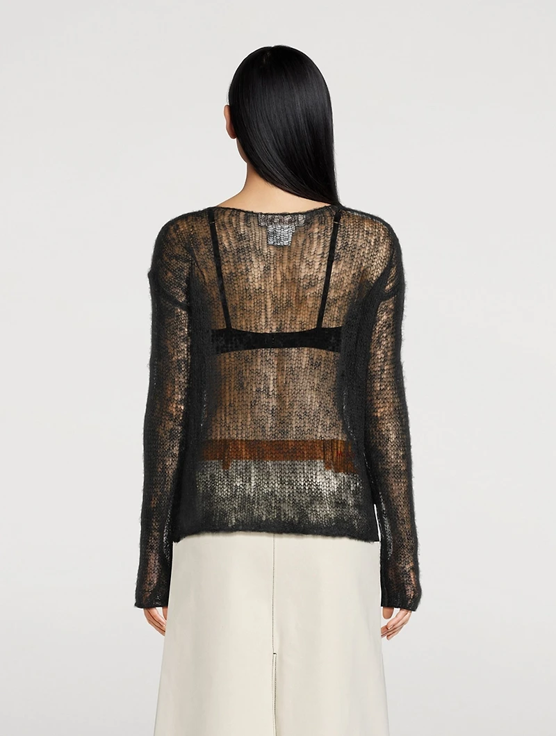 Floral Appliqué Sweater