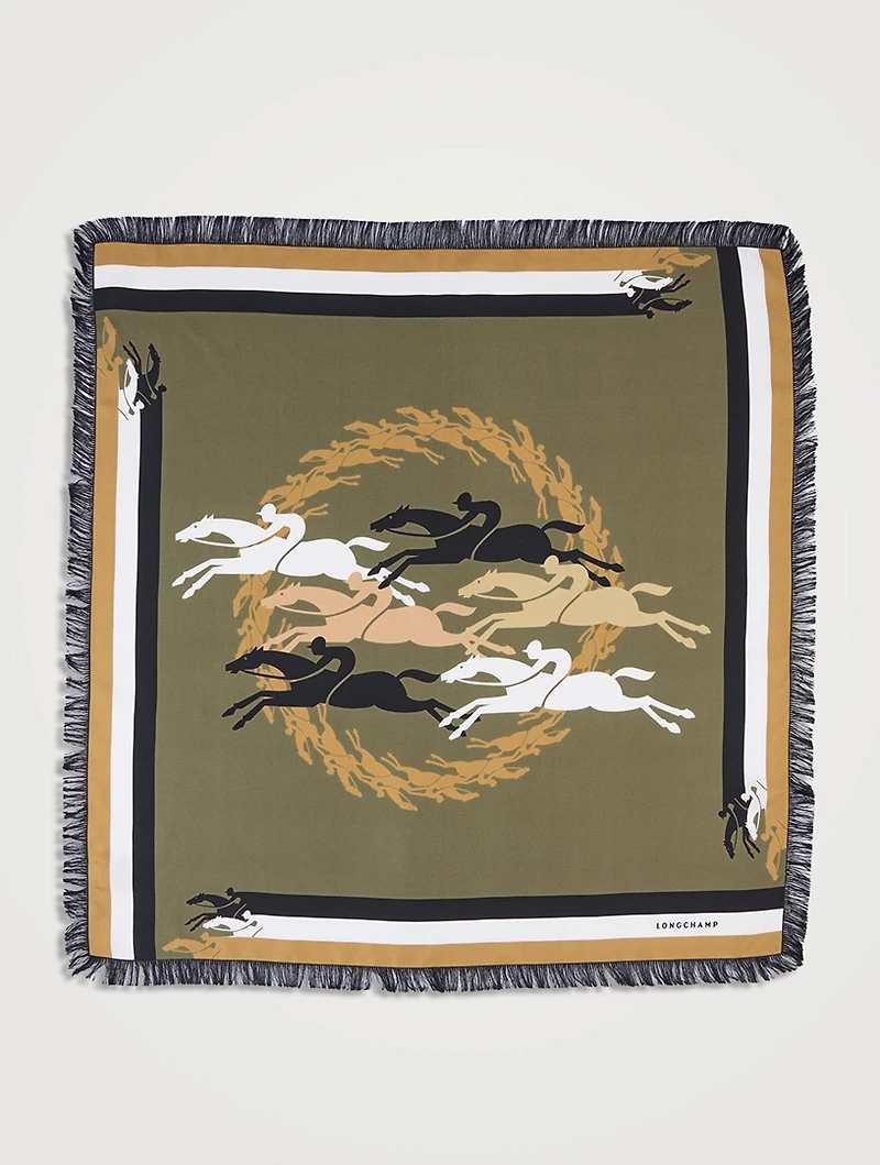 Longchamp Jumping Silk Scarf