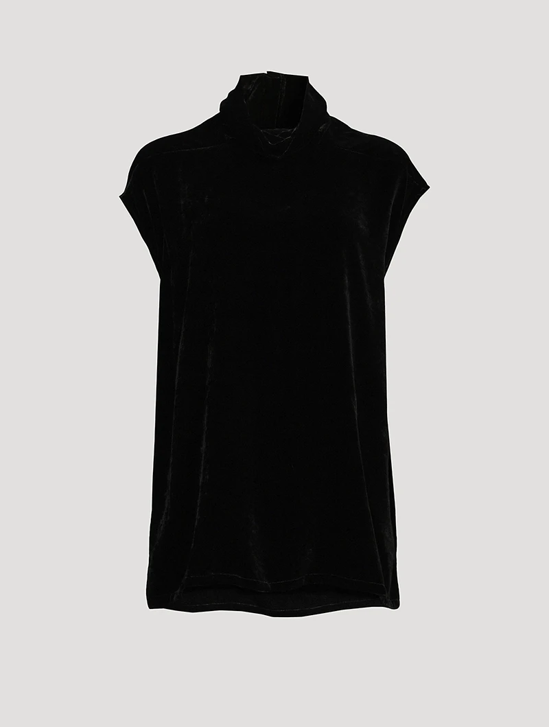 Edfu Velvet Sleeveless Turtleneck