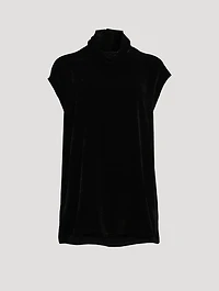 Edfu Velvet Sleeveless Turtleneck