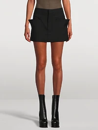 Grain de Poudre Wool Mini Skirt