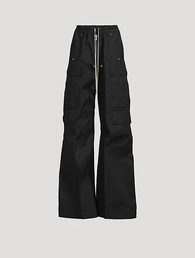 Cargobelas Stretch Cotton Wide-Leg Pants