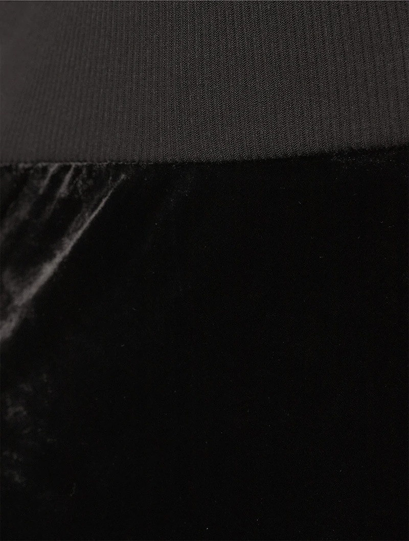 Bias Velvet Midi Skirt