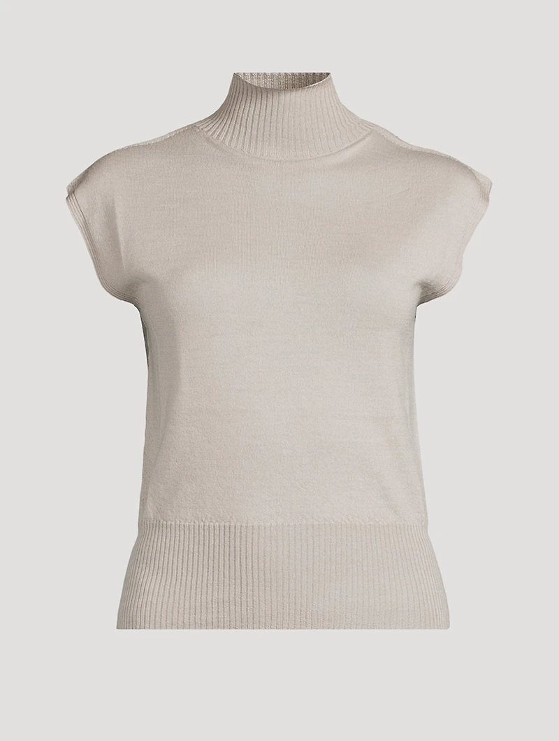 Porterville Wool Sleeveless Turtleneck