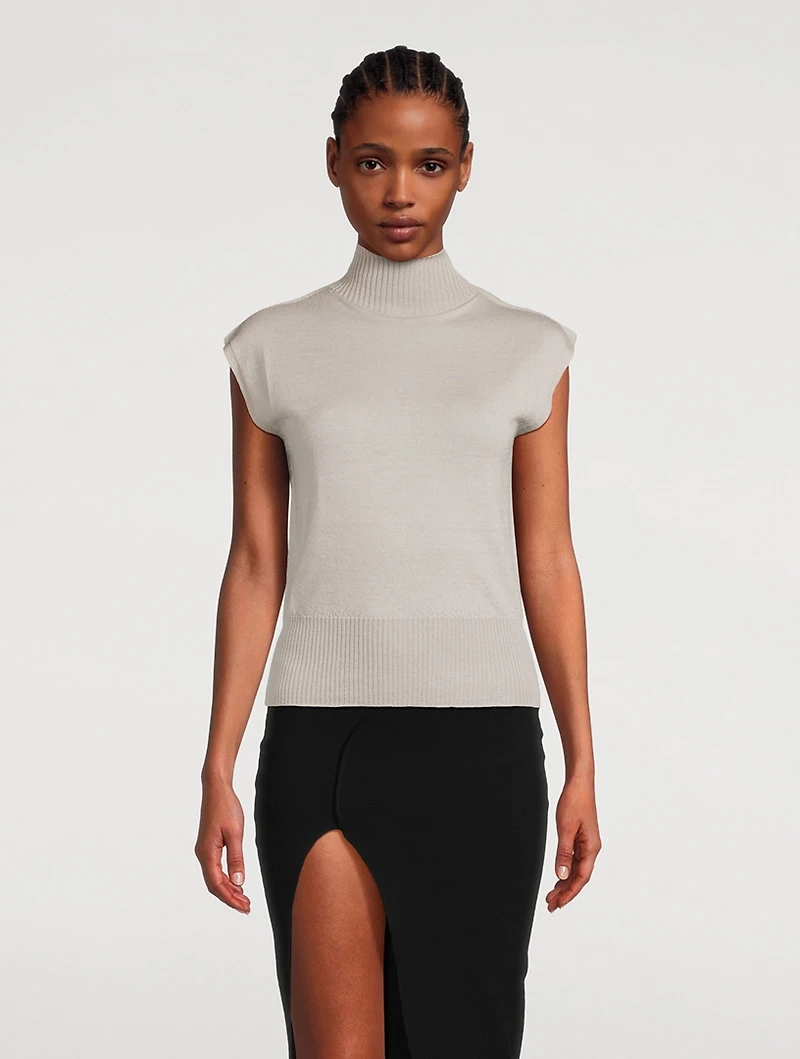 Porterville Wool Sleeveless Turtleneck