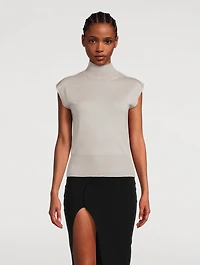Porterville Wool Sleeveless Turtleneck