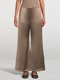 Lucee Satin Wide-Leg Pants