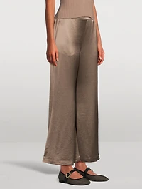 Lucee Satin Wide-Leg Pants