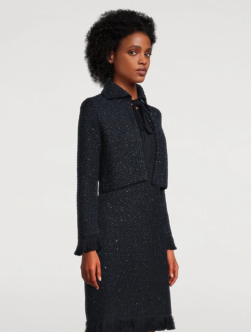 Sequin Tweed Jacket