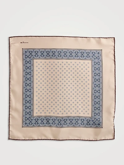 Micro Paisley Silk Pocket Square