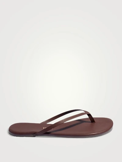 Lily Nudes Leather Flip-Flops