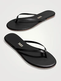 Lily Liners Leather Flip-Flops