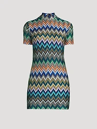 Mini Dress Zig Zag Print