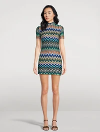 Mini Dress Zig Zag Print