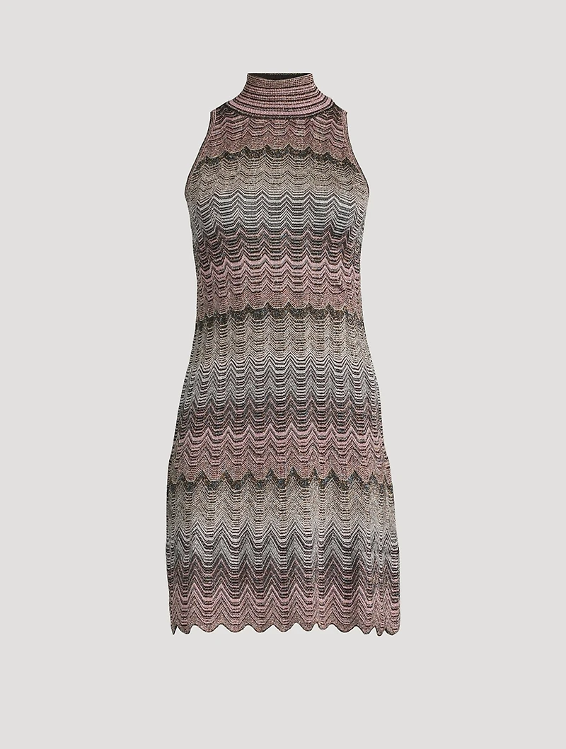 Lurex Knit Mini Dress