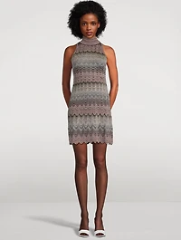 Lurex Knit Mini Dress
