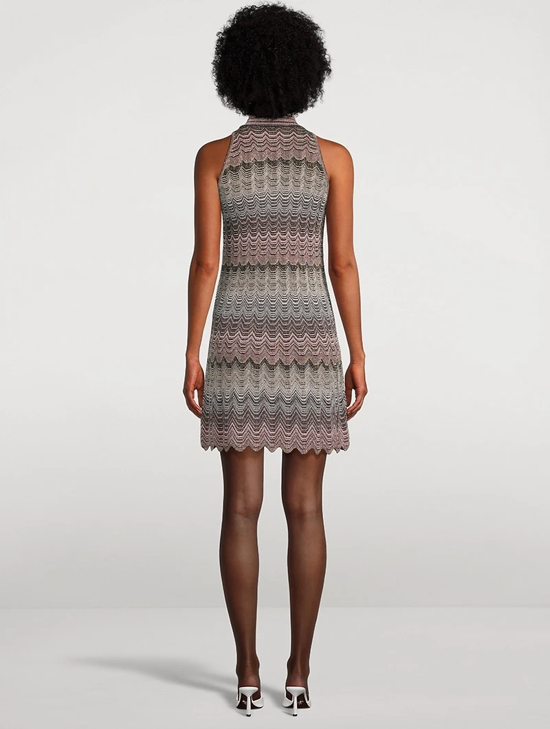 Lurex Knit Mini Dress