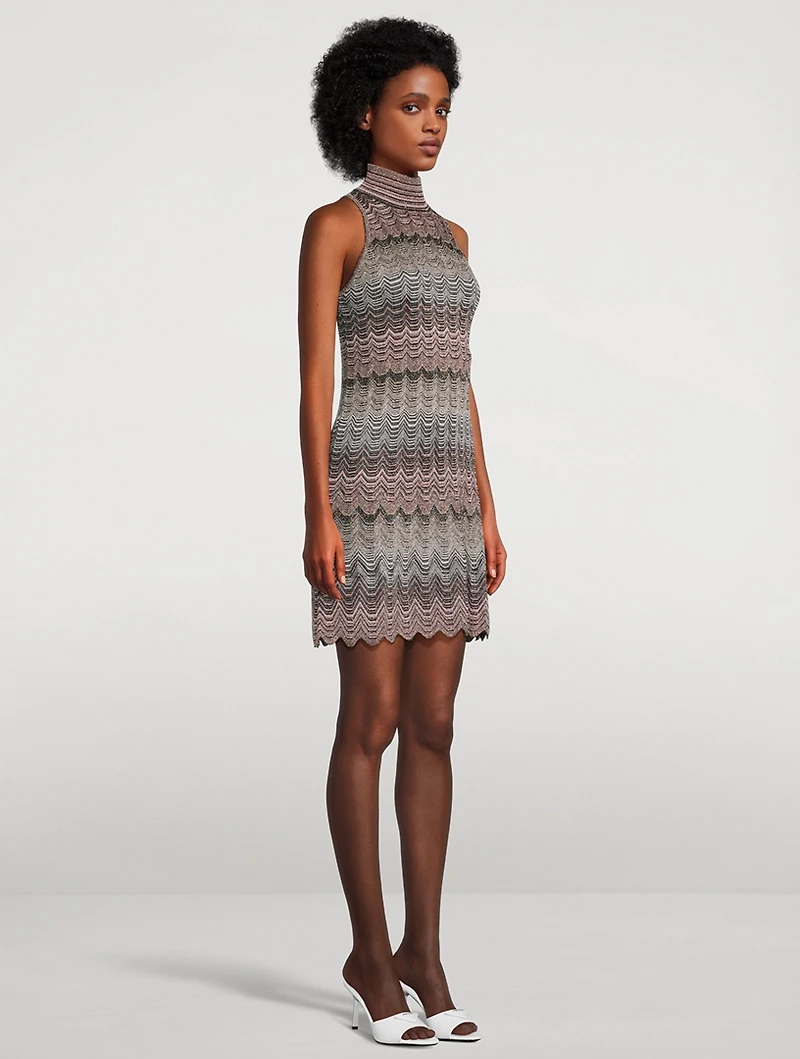 Lurex Knit Mini Dress