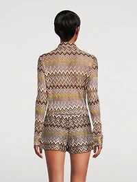 Raschel Shirt Zig Zag Print